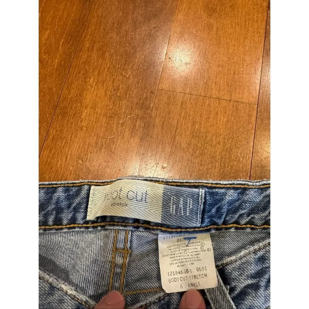 GAP Bootcut Jeans Women’s 6 Ankle Stretch Medium Wash Y2K Denim